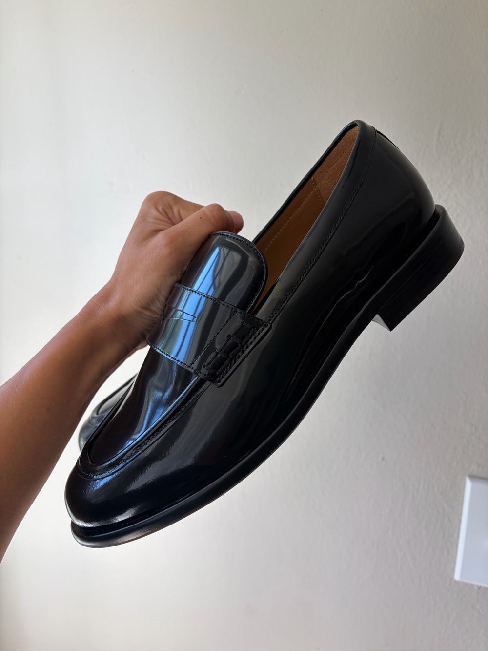 Thursday Boot Company Women’s Black Patent Leather Dress Penny Loafers - Picture 4 of 8